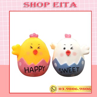 2 búp bê trứng gà ngộ nghĩnh trang trí bánh kem, trang trí bánh sinh nhật