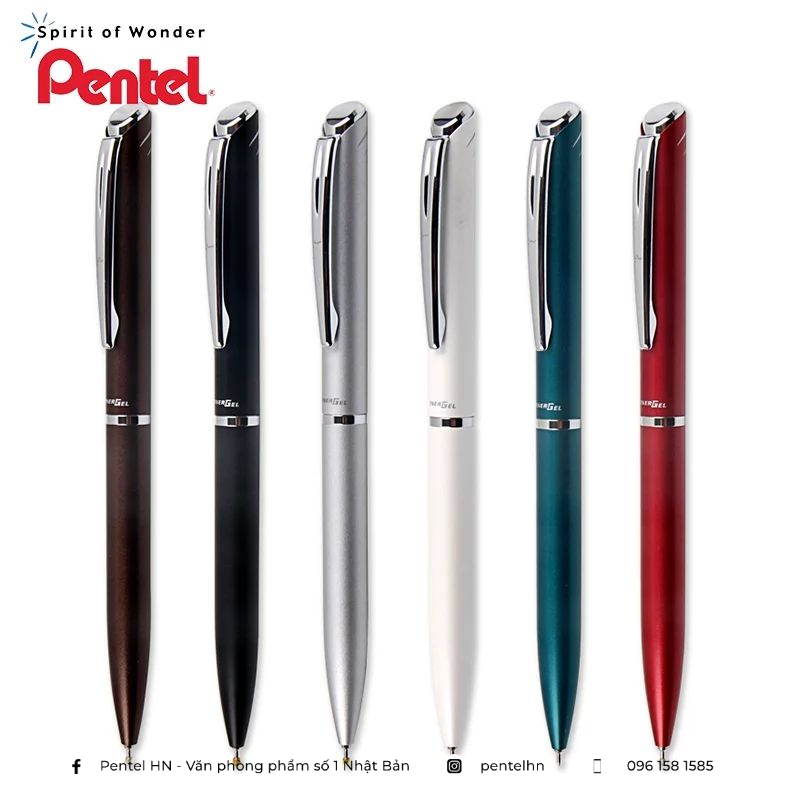 Bút Ký Cao Cấp Pentel BL2007 Ngòi 0.7mm Mực Xanh | Thiết Kế Nắp Vặn Thanh Lịch | Nhiều Màu Vỏ Thời Trang