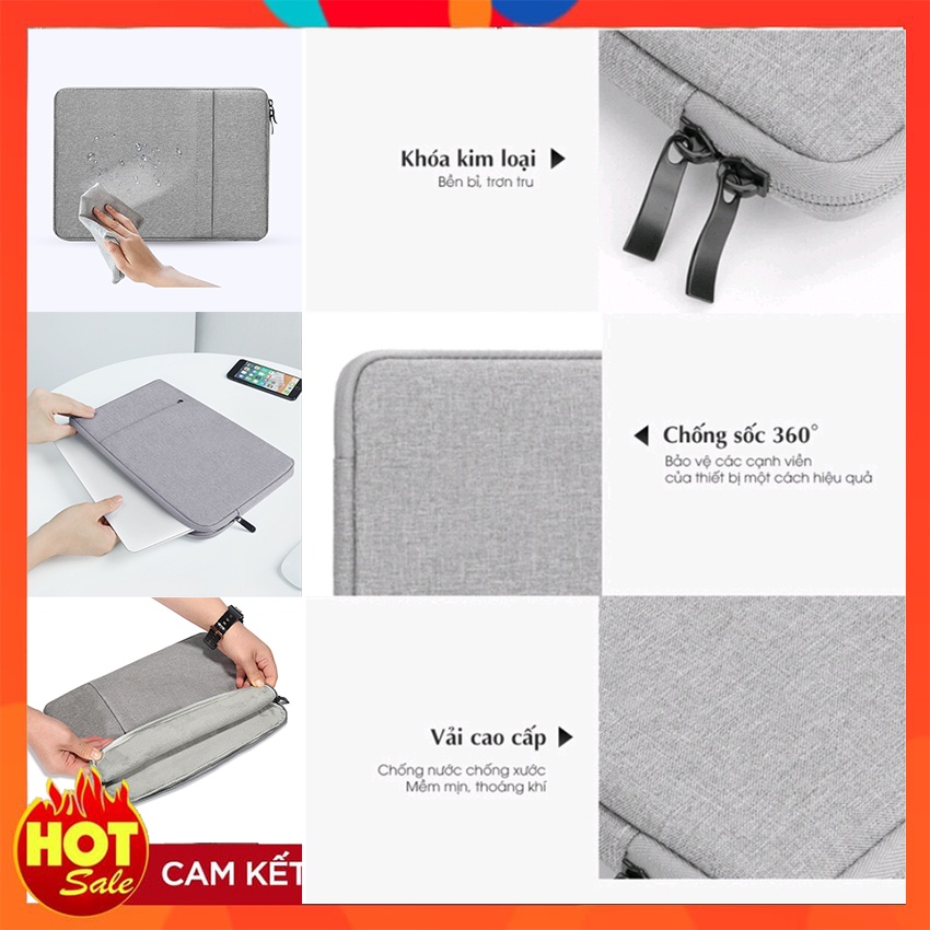 [CƠ HỘI TRÚNG THƯỞNG]Túi Chống Sốc 12 13 14 15.6 17 Inch Bao Bọc Đựng Laptop macbook Ipad Lót Lưới Lông chống thấm nước