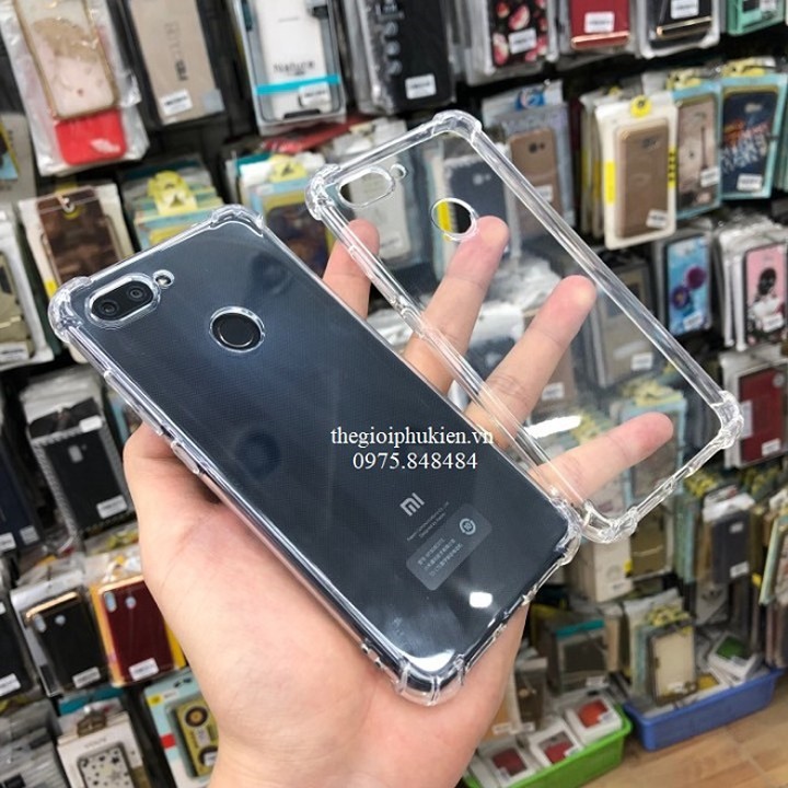 Ốp lưng Xiaomi Mi 8 Lite Silicon dẻo trong suốt chống sốc