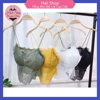 Áo bra ❤️freeship❤️ áo bra ren hoa lá dáng lửng sexy 9936