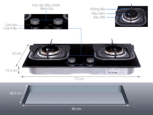 Bếp gas âm Electrolux EGT7221EK