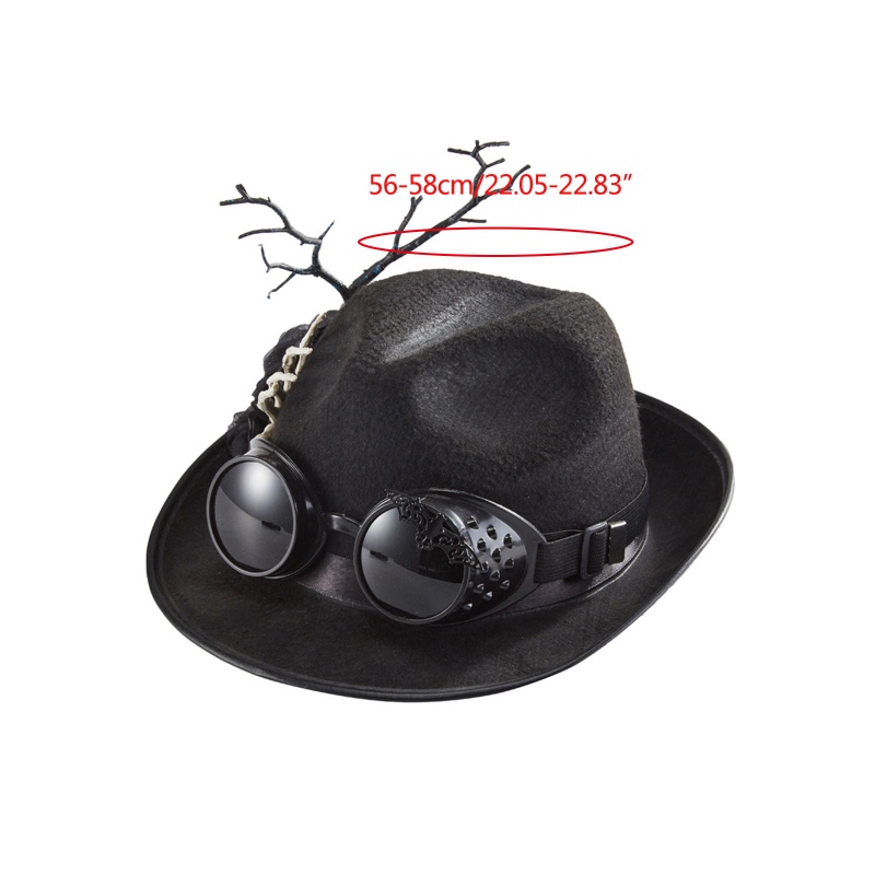 Mũ Phớt Chống Trượt Phong Cách Steampunk Cá Tính Cho Nam