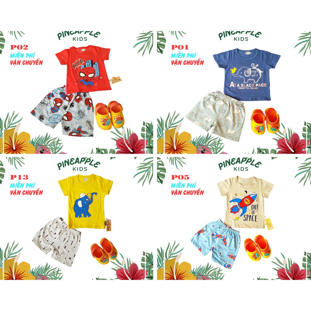 Bộ quần áo trẻ em Shinbel bé trai (8-15kg) FREESHIP , cotton siêu thoáng mẫu mới hè 2021 - pineapplekids