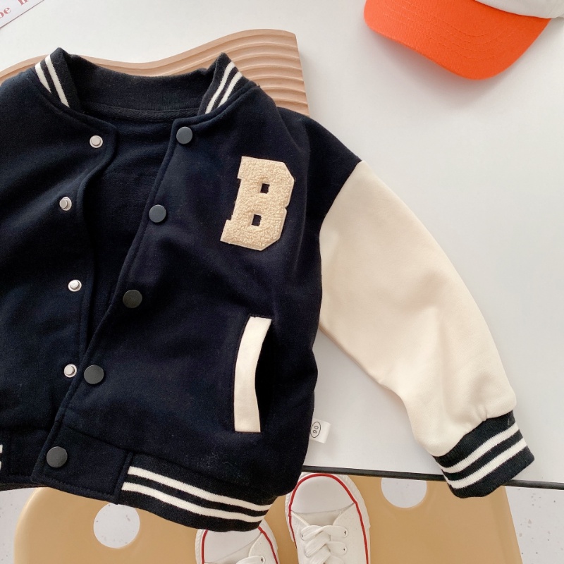 MNGRL Áo Khoác Bomber Dáng Rộng Họa Tiết Thêu Phong Cách Hàn Quốc Thời Trang Cho Trẻ Em