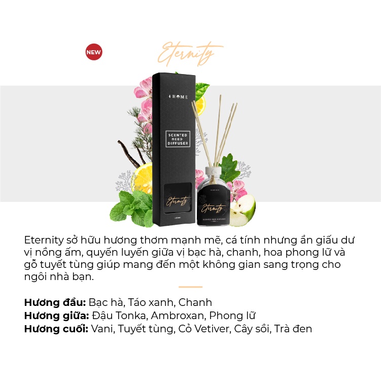 Tinh dầu tán hương 4Home từ Yankee Candle - Eternity (50ml)