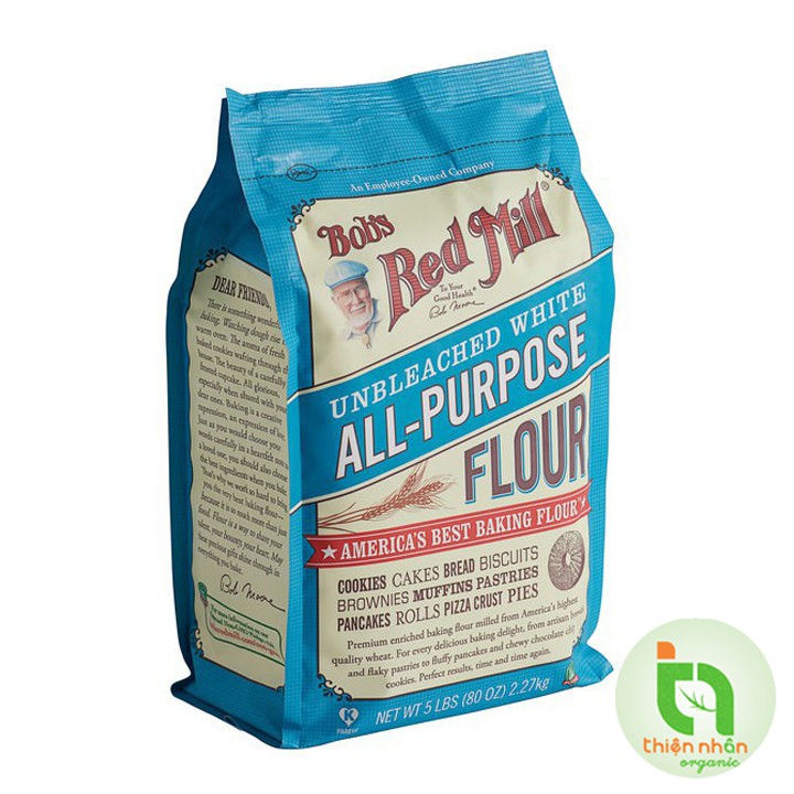 Bột mì đa dụng không tẩy Bob's Red Mill 2.27kg - Unbleached All Purpose Flour