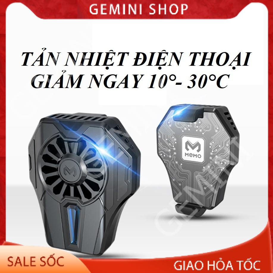 Quạt tản nhiệt gaming Memo DL01 cho điện thoại, tản nhiệt sò lạnh siêu mát Gemini Shop