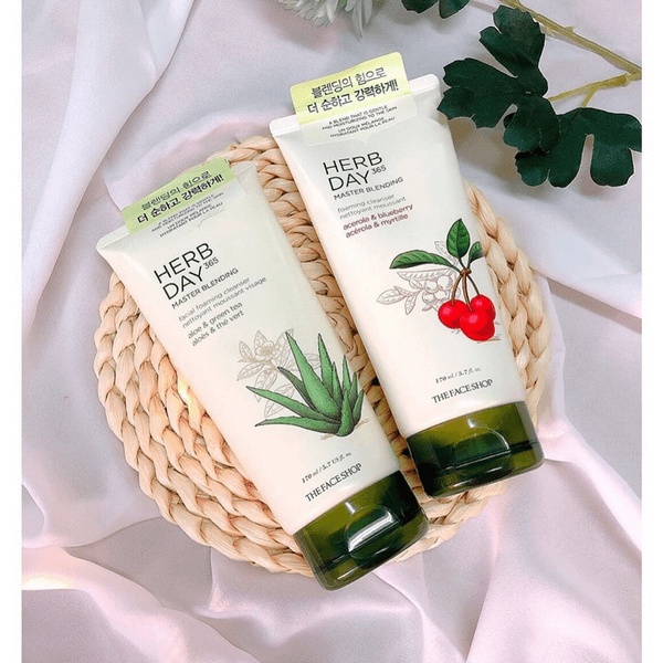 👑 Sữa Rửa Mặt 𝗧𝗵𝗲 𝗙𝗮𝗰𝗲 𝗦𝗵𝗼𝗽 𝗛𝗲𝗿𝗯 𝗗𝗮𝘆 𝟯𝟲𝟱 Cleansing Foam  có thể Inbox chọn mùi