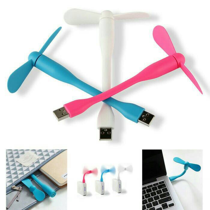 Combo 2 Quạt USB mini 2 cánh rời cute (màu ngẫu nhiên)