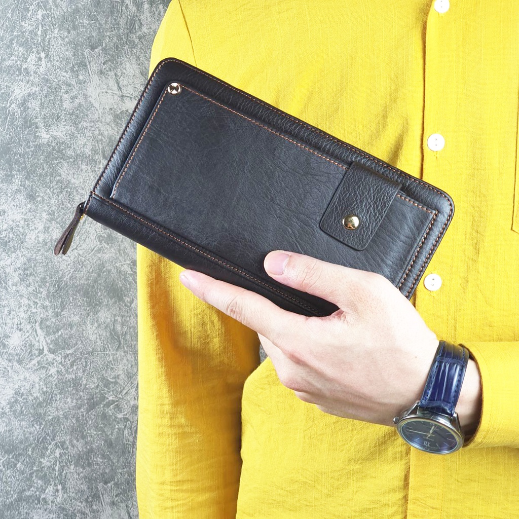 Clutch cầm tay nam da bò CL136  - 100% da bò thật, bảo hành 3 năm