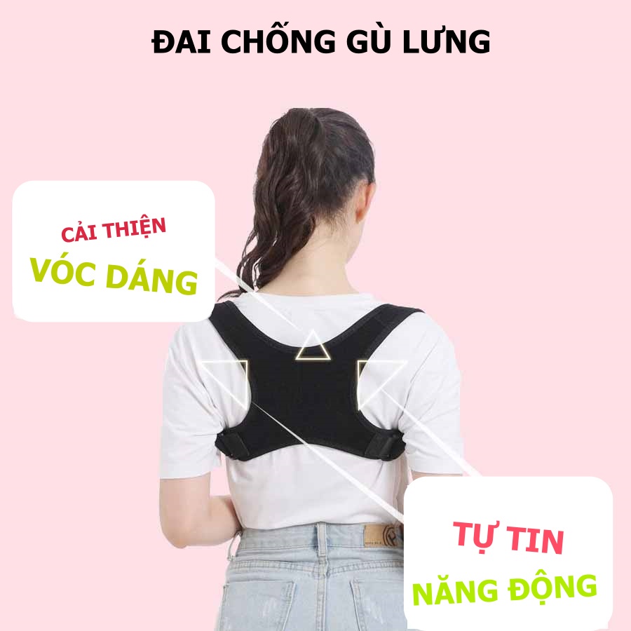 Đai chống gù lưng cho Nam,nữ, đai chống gù Nhật Bản nhỏ gọn thoải mái Mẫu 2021 - Giao nhanh 2h