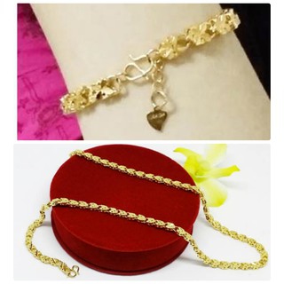 Combo bộ vòng cổ + lắc tay cỏ 4 lá giá rẻ