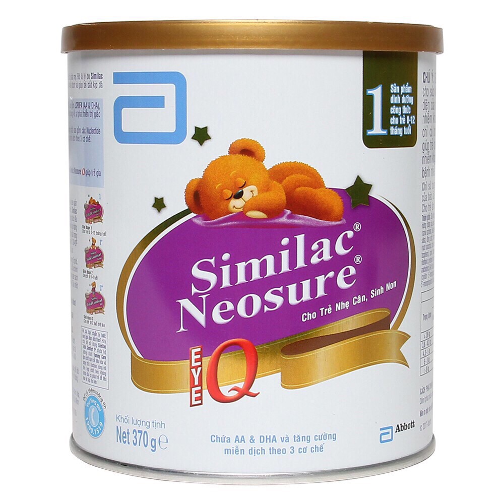 Similac Neosure IQ số 1 IQ – Sữa đặc chế cho trẻ sinh non 370g