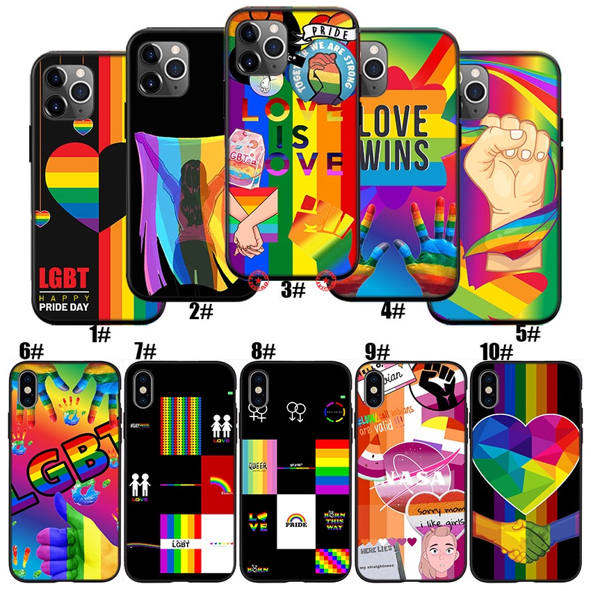 Ốp Điện Thoại Silicon Mềm Họa Tiết Cầu Vồng LGBT BO52 Cho iPhone 6 6s 7 8 Plus