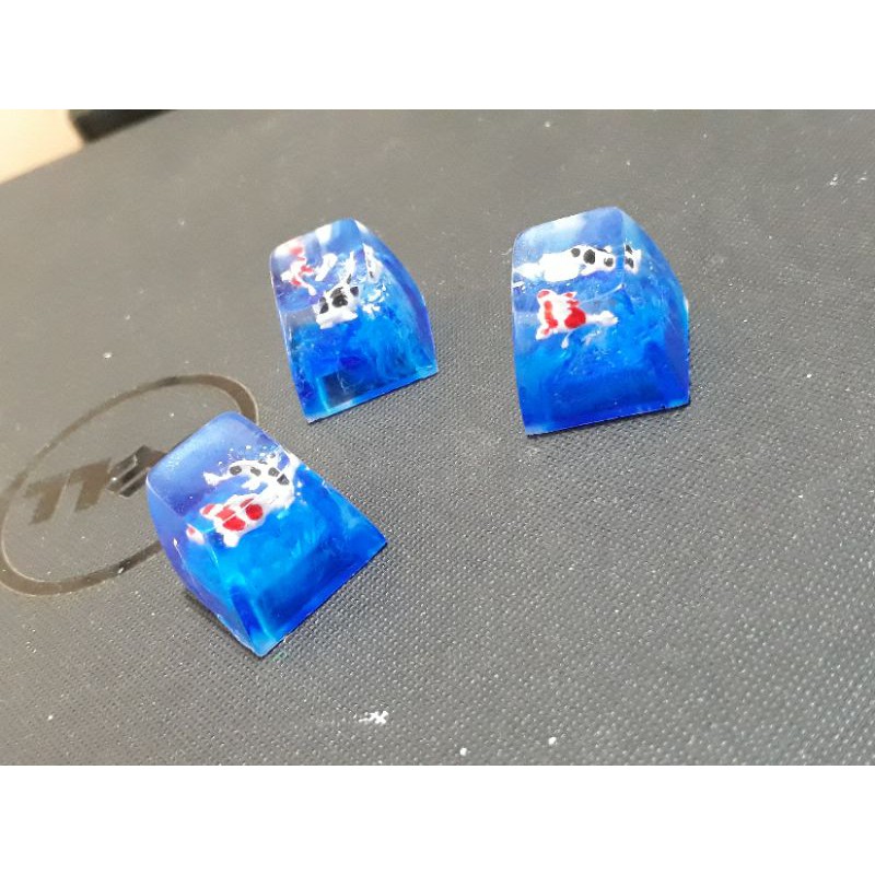 Keycap artisan cá koi SA R1 trang trí bàn phím cơ gaming.