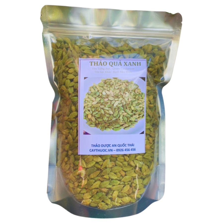 1Kg Thảo Quả Xanh Khô (Bạch Đậu Khấu Xanh, Green Cardamon) Siêu Thơm, Gia Vị Nấu Phở, Nấu Lẩu Thơm Nồng Tự Nhiên