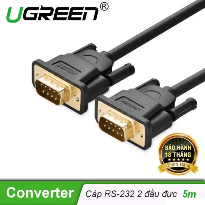 Dây cáp COM RS-232 đực sang đực dài 5M UGREEN DB101 20156 - Hàng chính hãng