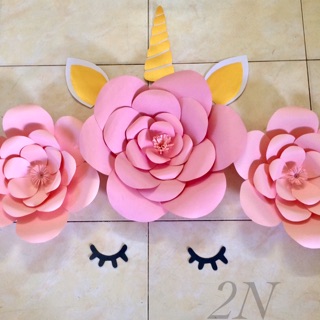 Set cánh hoa backdrop cắt sẵn (baby unicorn)