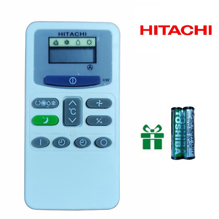 điều khiển điều hoà hitachi remote máy lạnh hitachi (tặng cặp pin)