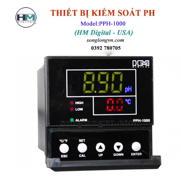 Máy đo và kiểm soát pH online- PPH-1000 HM Digital