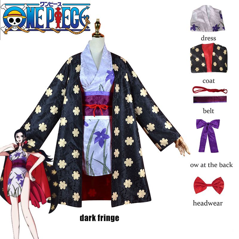carton One Piece Nico Robin Cosplay Costume Kimono Set Halloween Fancy Dress Party Girl