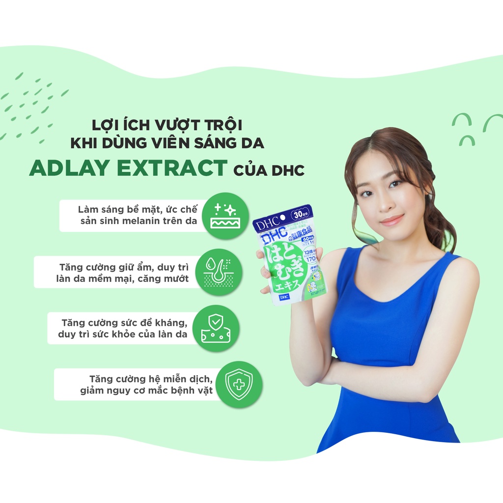 Viên uống Trắng da DHC Nhật Bản Adlay Extract 30 Viên 30 Ngày