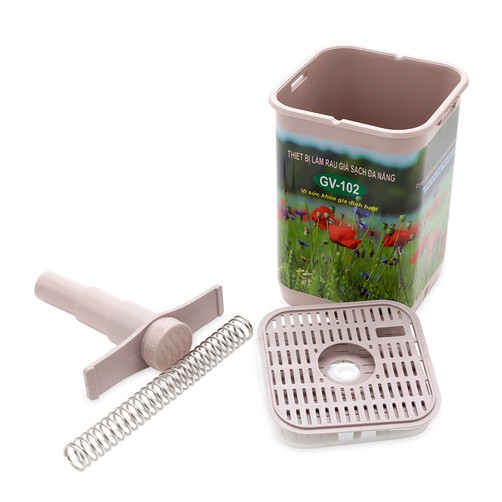 Máy làm giá đỗ phiên bản tự động vuông Toàn Diện GV102 - Tặng kèm 200g hạt đậu xanh