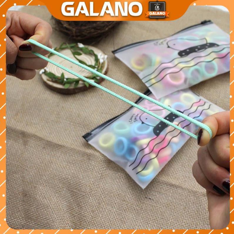 50 Dây buộc tóc GALANO dây chun buộc tóc nỉ co giãn nhiều màu sắc thời trang phong cách Hàn Quốc cho nữ FAH-001309