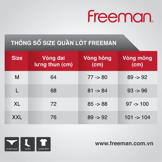 Quần lót nam Freeman thun dệt 6017_hàng chính hãng