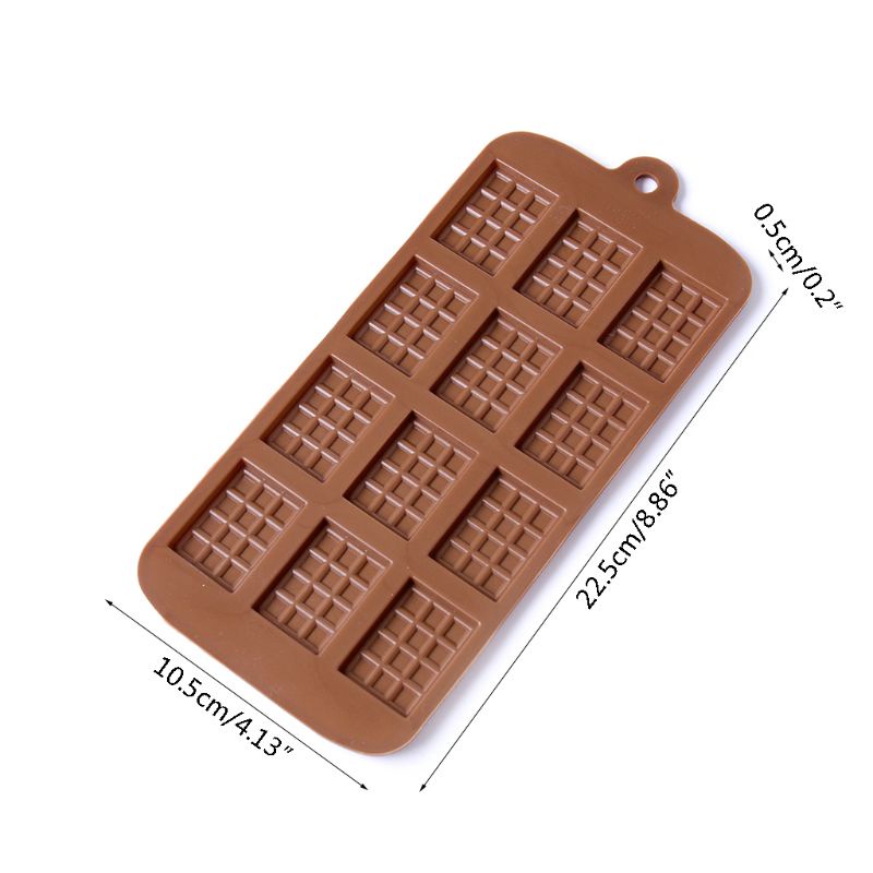 Set 5 Khuôn Silicone Làm Bánh Waffle 12 Ngăn Tiện Lợi