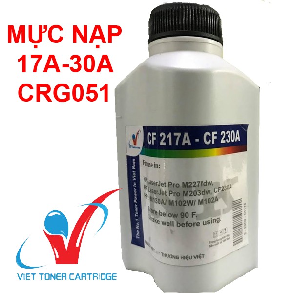 Mực nạp máy in 17A - 30A - CRG051 - CF217A - CF230A