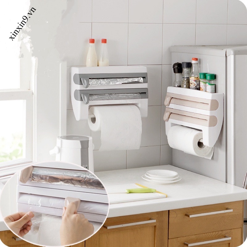 Giá đựng khăn giấy và màng bọc thực phẩm mới