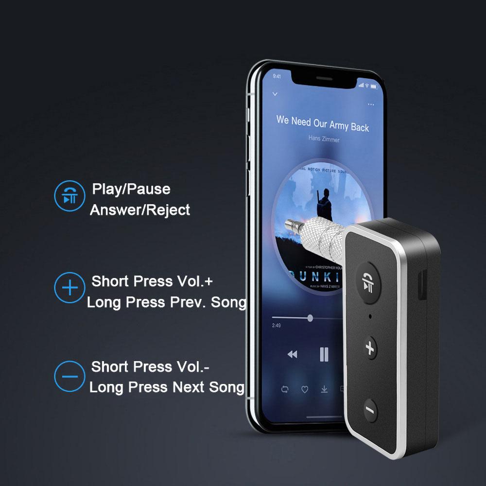 Usb Nhận Tín Hiệu Bluetooth 5.0 Kèm Dây Cáp Âm Thanh 3.5mm