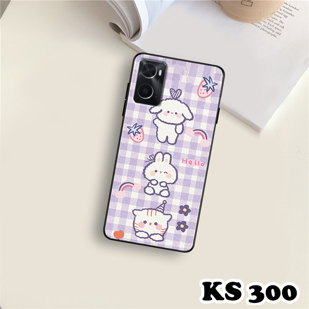 Ốp lưng Oppo A36 - Oppo A76 - Ốp in hình Gấu&amp;Thỏ siêu xinh - Lưng nhám viền TPU