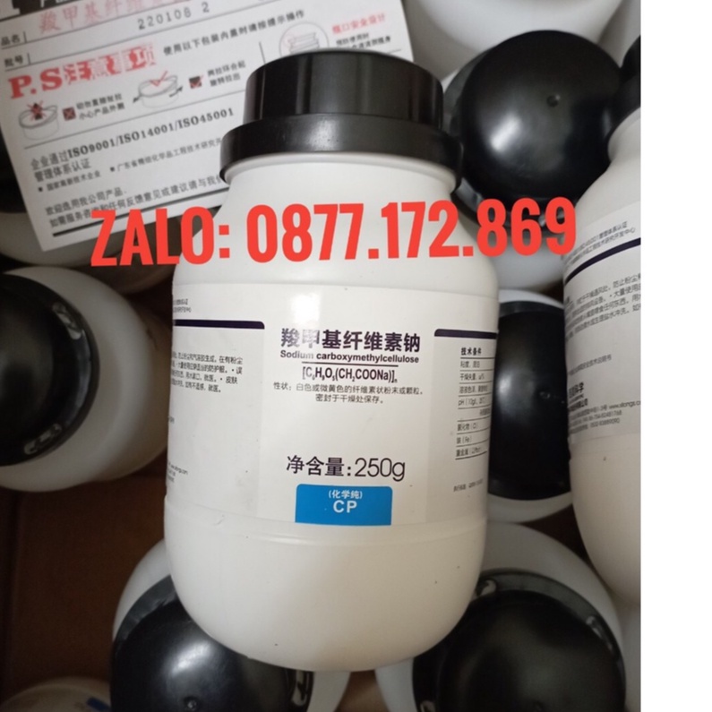 Hóa chất Sodium Carboxymethyl Cellulose CMC Xilong lọ 250g Natri Carboxymethyl Cellulose Sodium