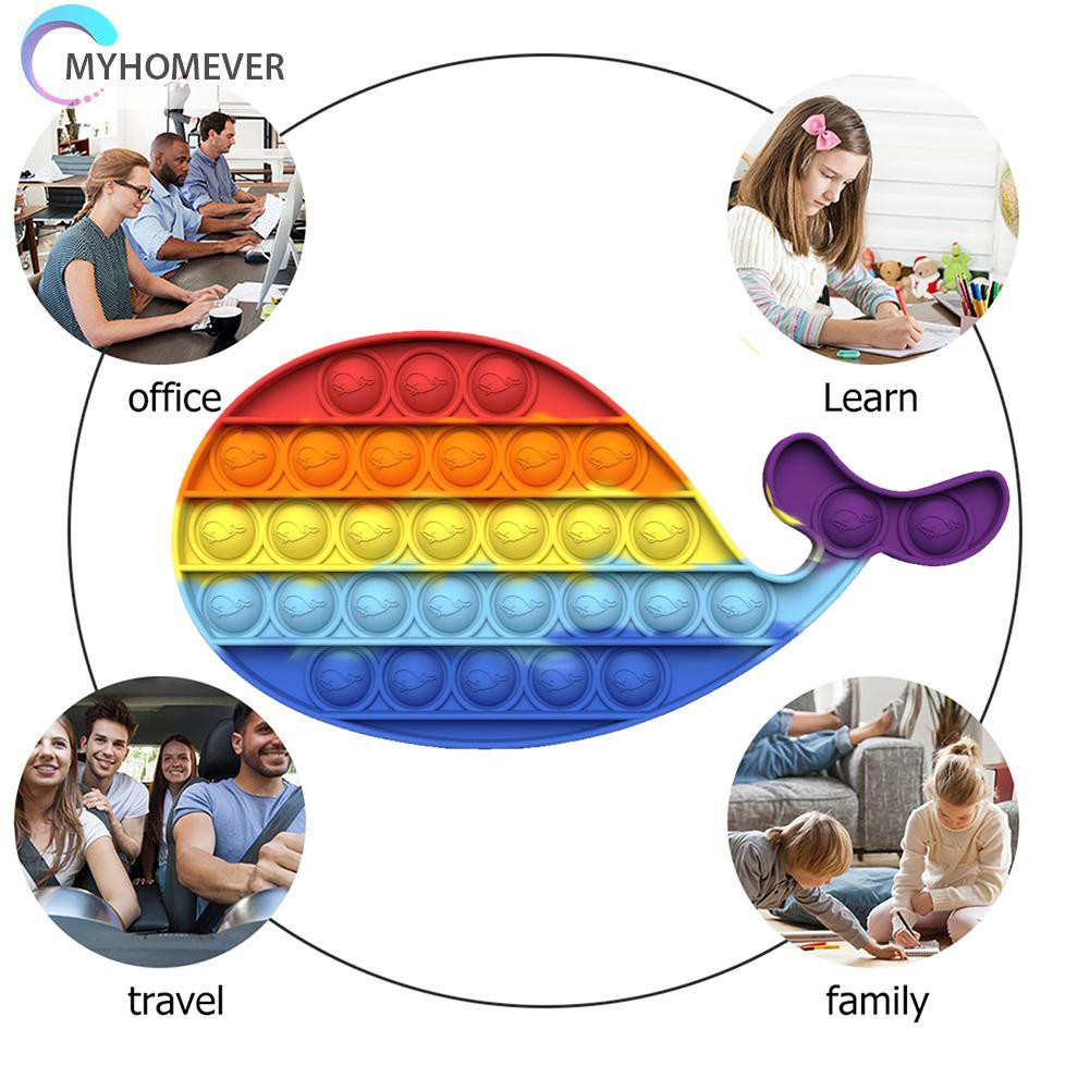 Pop It Fidget Đồ chơi Silicone Push Bubble Concentration Stress Relief Đồ chơis Fidget Đồ chơi Rainbow