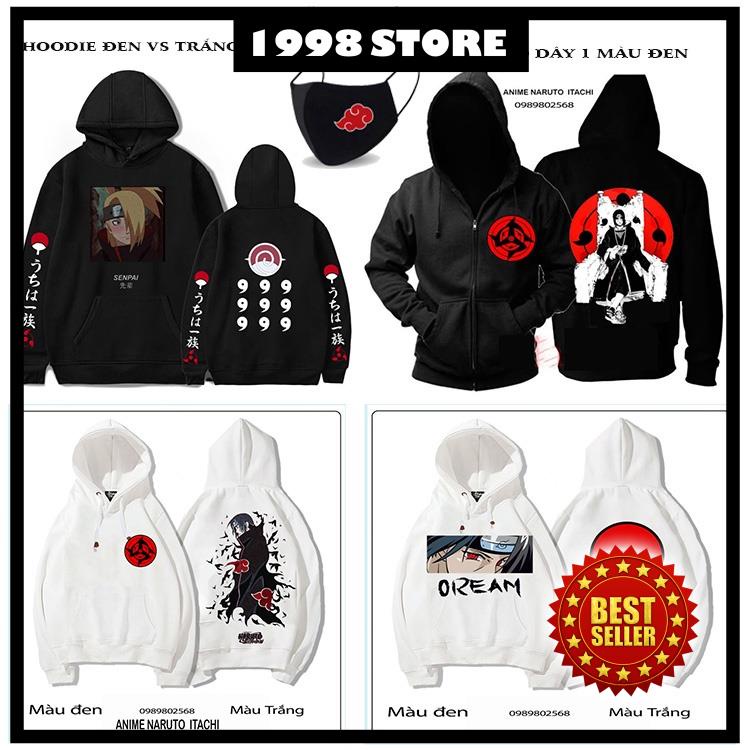 💥 HOT 🎁 BST ÁO KHOÁC ÁO HOODIE HÌNH ITACHI UCHIHA, SASUKE SENPAI , NARUTO ANIME KÈM QUÀ TẶNG 💖