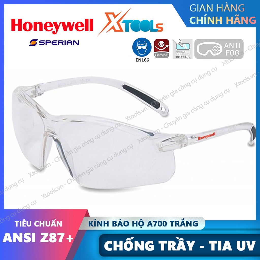 Kính bảo hộ Honeywell A700 Mắt kính chống bụi, chống tia UV, chống trầy xước, đọng sương