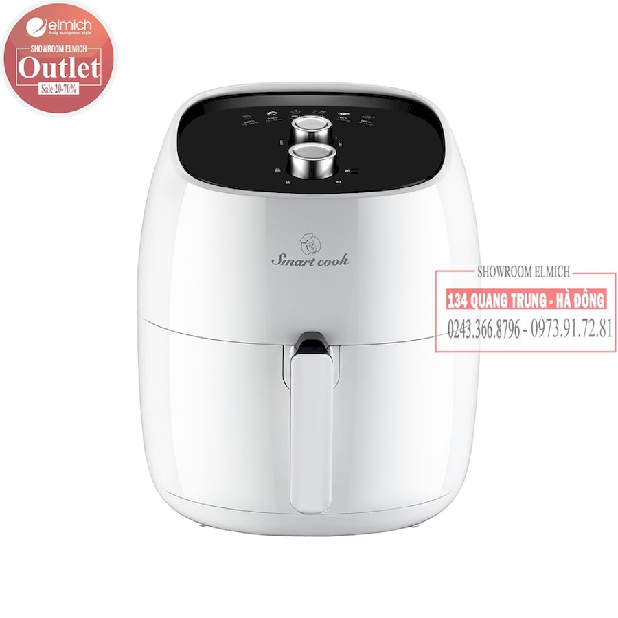 NỒI CHIÊN KHÔNG DẦU 7 LÍT ELMICH SMARTCOOK 3941,TẶNG LỌ XỊT DẦU RAPIDO