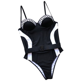 Đồ bơi nâng ngực nữ 1 mảnh 2 dây quấn cổ in hoa gợi cảm