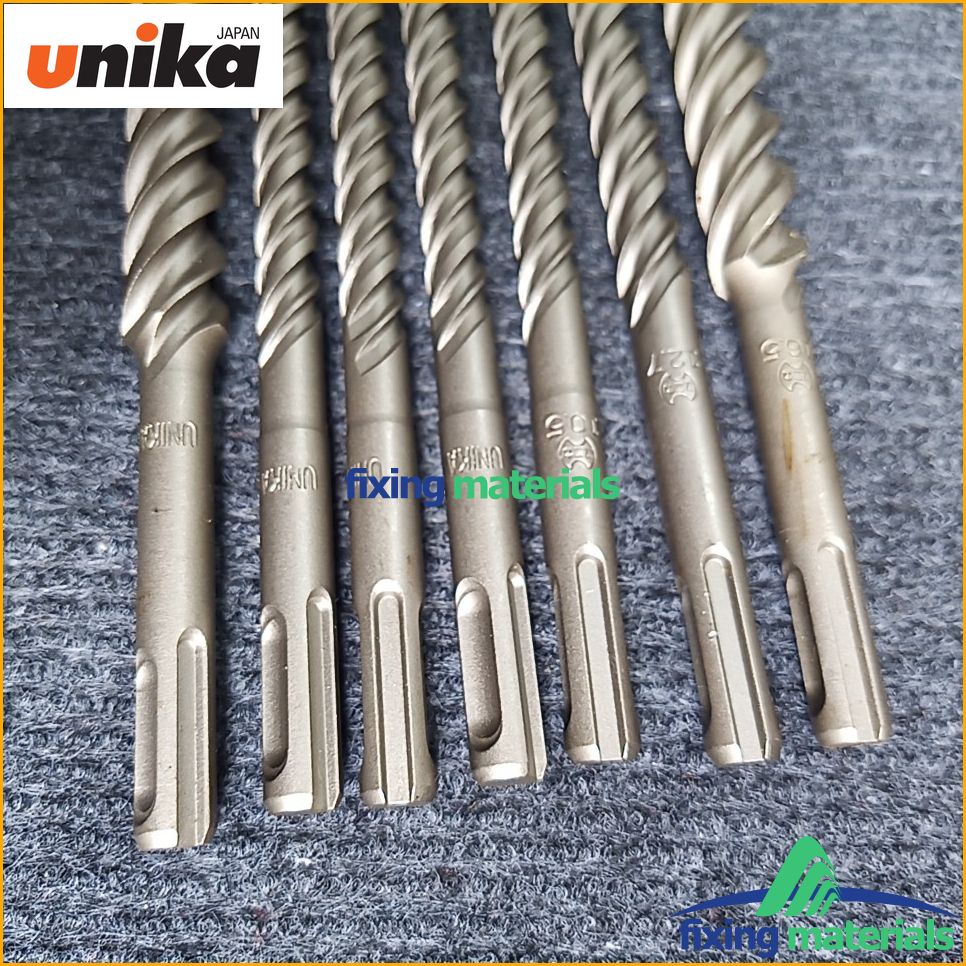 Mũi khoan bê tông 4 ngạnh UNIKA  (đk từ 6.0-18.0mm) mã UX, chuôi gài SDS Plus (Thanh lý)