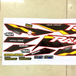 Tem Raider Fi rời xe đỏ in cực nét cao cấp