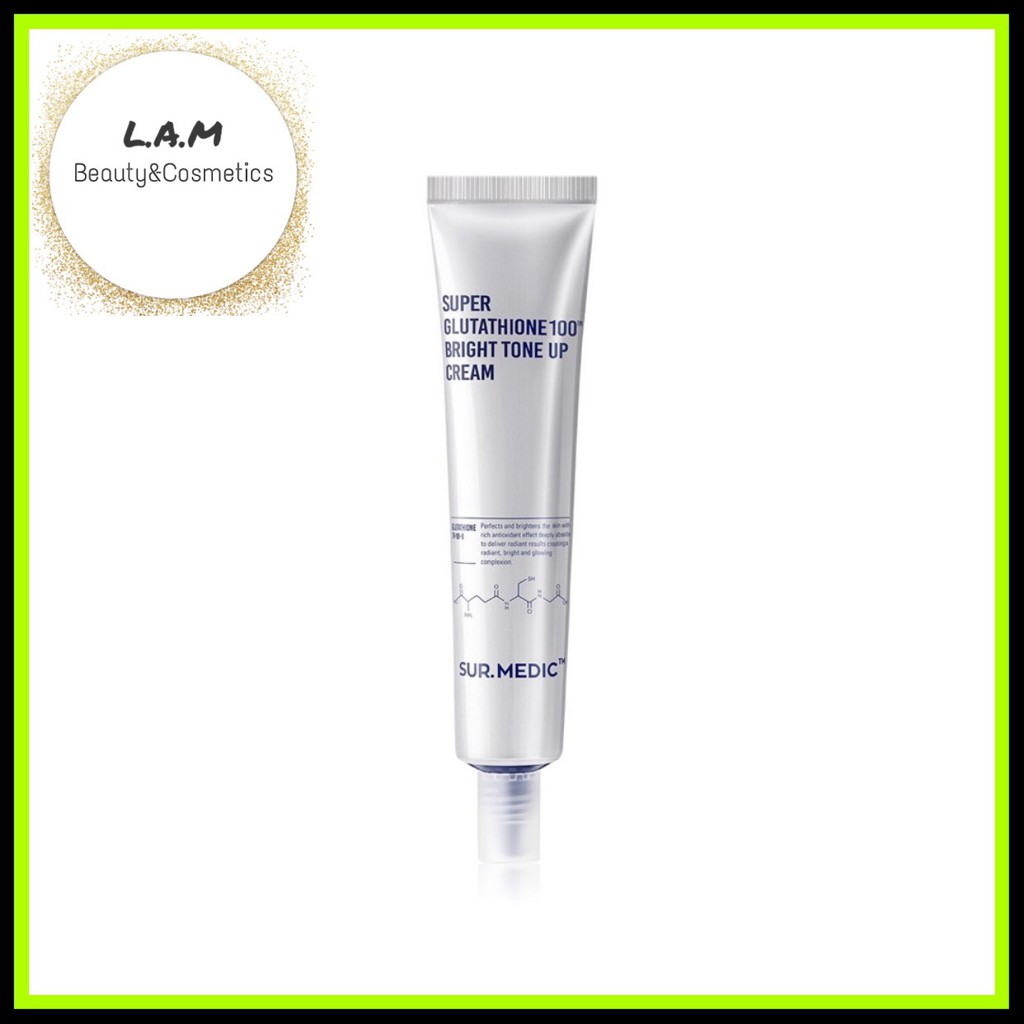 KEM DƯỠNG TRẮNG DA Sur Medic Super Glutathione 100 Bright Tone Up Cream