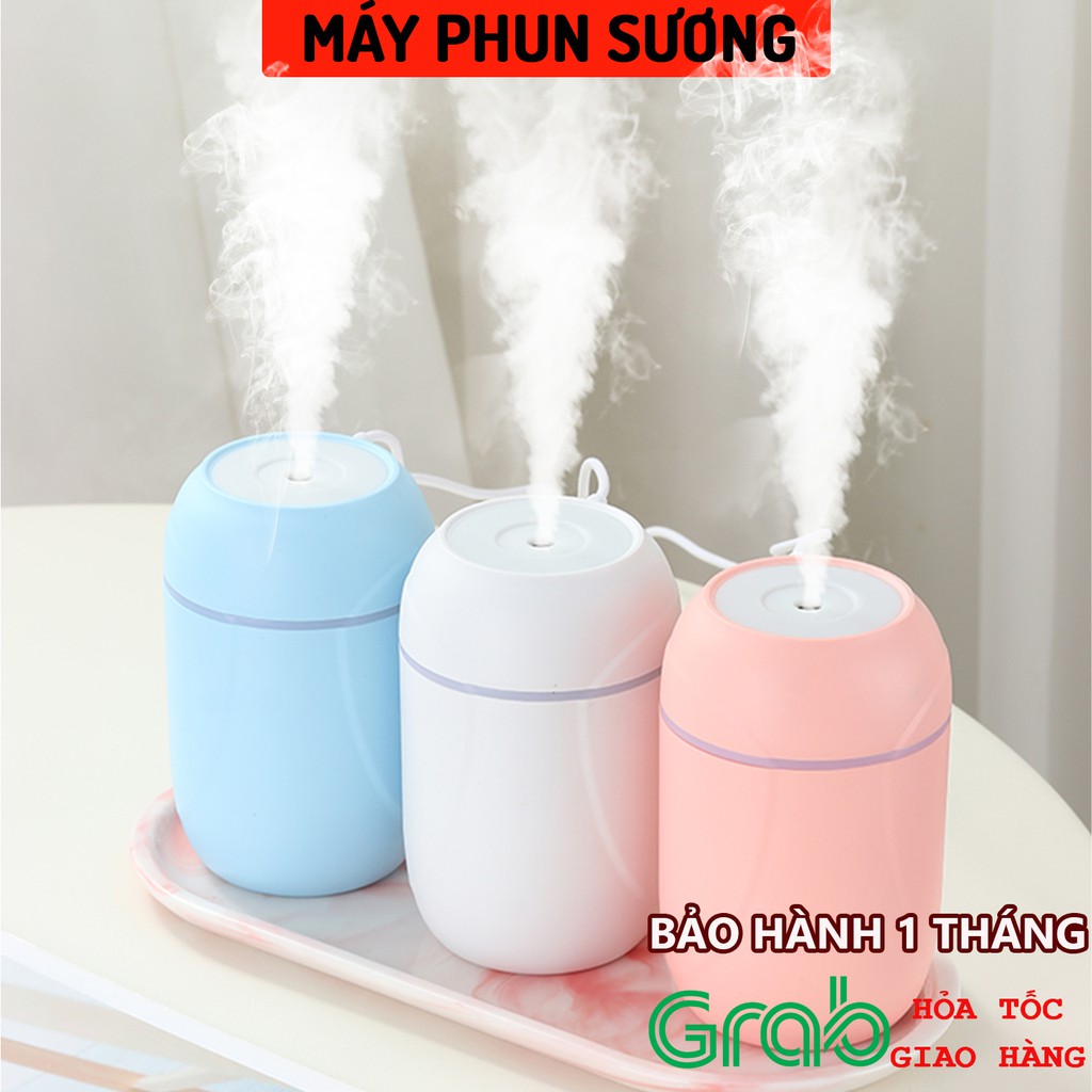 Máy phun sương mini tạo ẩm, máy xông tinh dầu giúp phòng thơm mát, tạo ion có lợi, BH 1 tháng