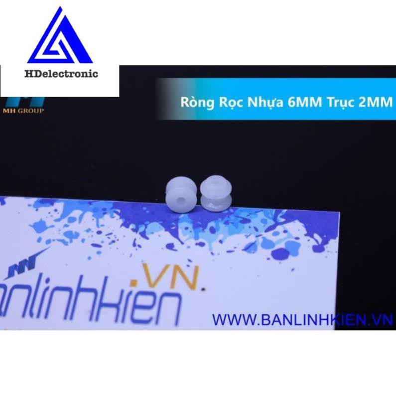 [TP] [Siêu Rẻ] Ròng Rọc Nhựa 6MM Trục 2MM zin