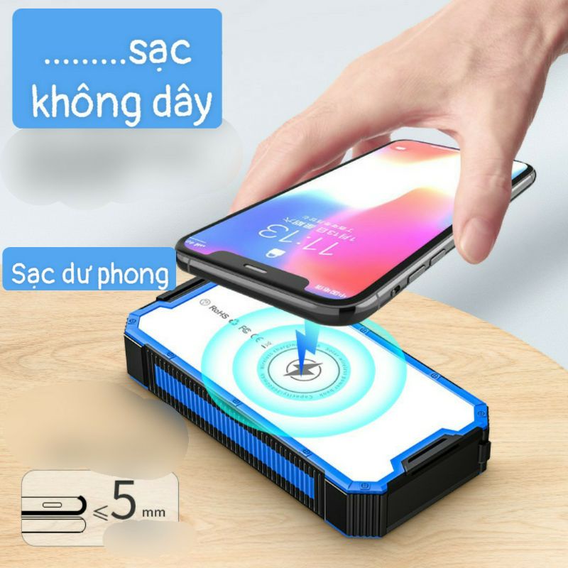 Sạc dự phòng sạc không dây Năng lượng mặt trời