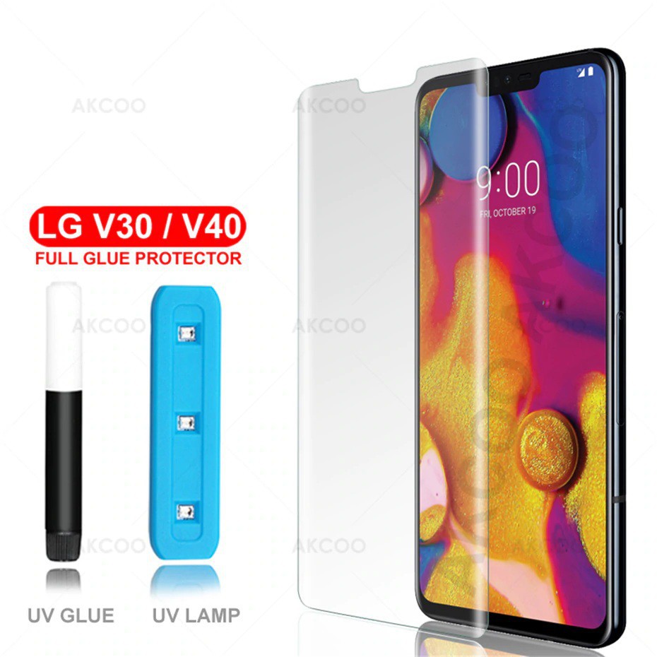 [Siêu Rẻ] LG G7 / V30 / V40 Cường Full Màn Keo UV - Bộ sản phẩm có đèn chiếu đi kèm [Mọi Người Mua Đi Nào] - Hàng chuẩn