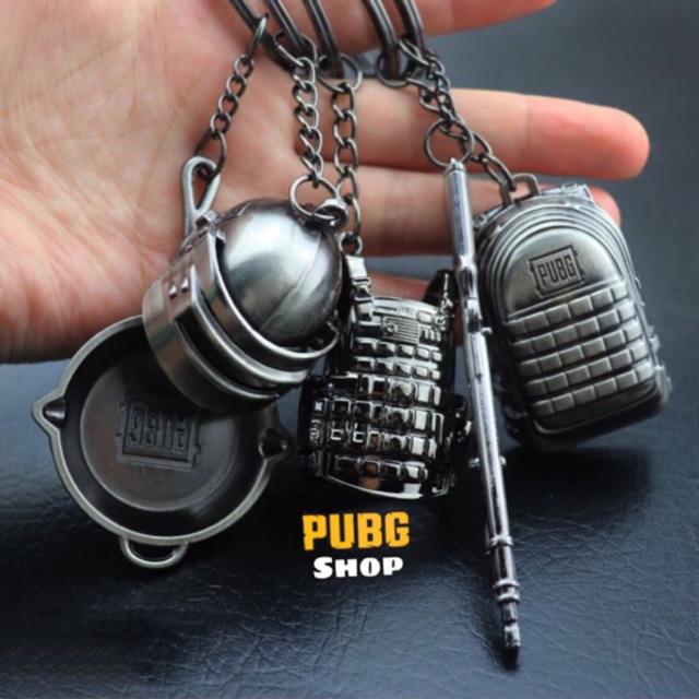 MÓC KHOÁ PUBG -  Mũ 3, Balo 3, Chảo 3, K98, Giáp