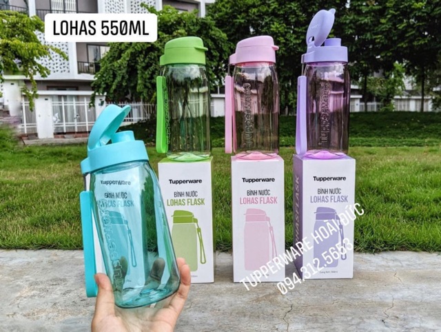 [Mã LIFE50KALL giảm 10% đơn 200K] Bình nước chịu nhiệt siêu kín mini Lohas Flask 350ml 550ml 750ml Tupperware